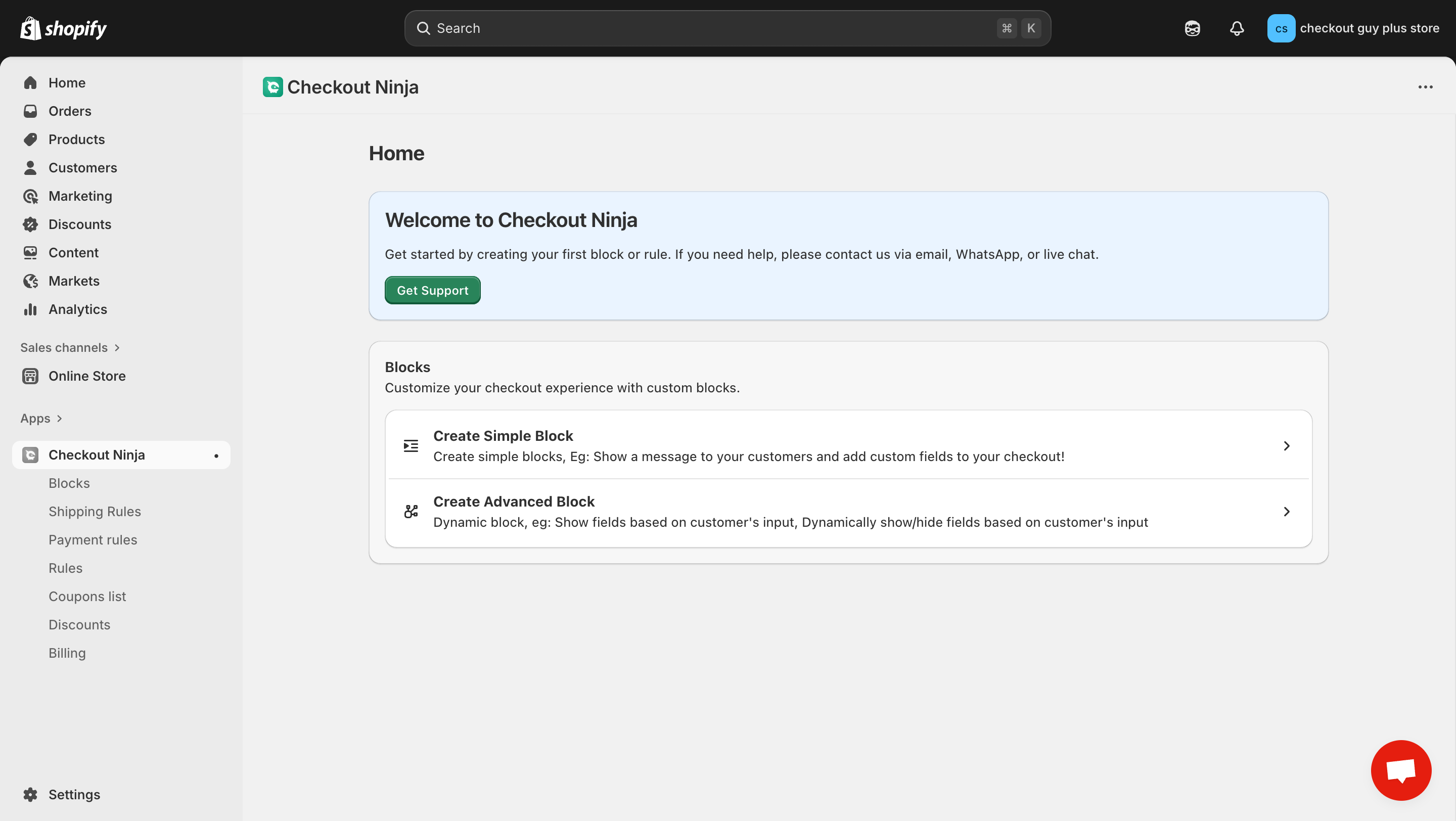 Checkout Ninja Homepage