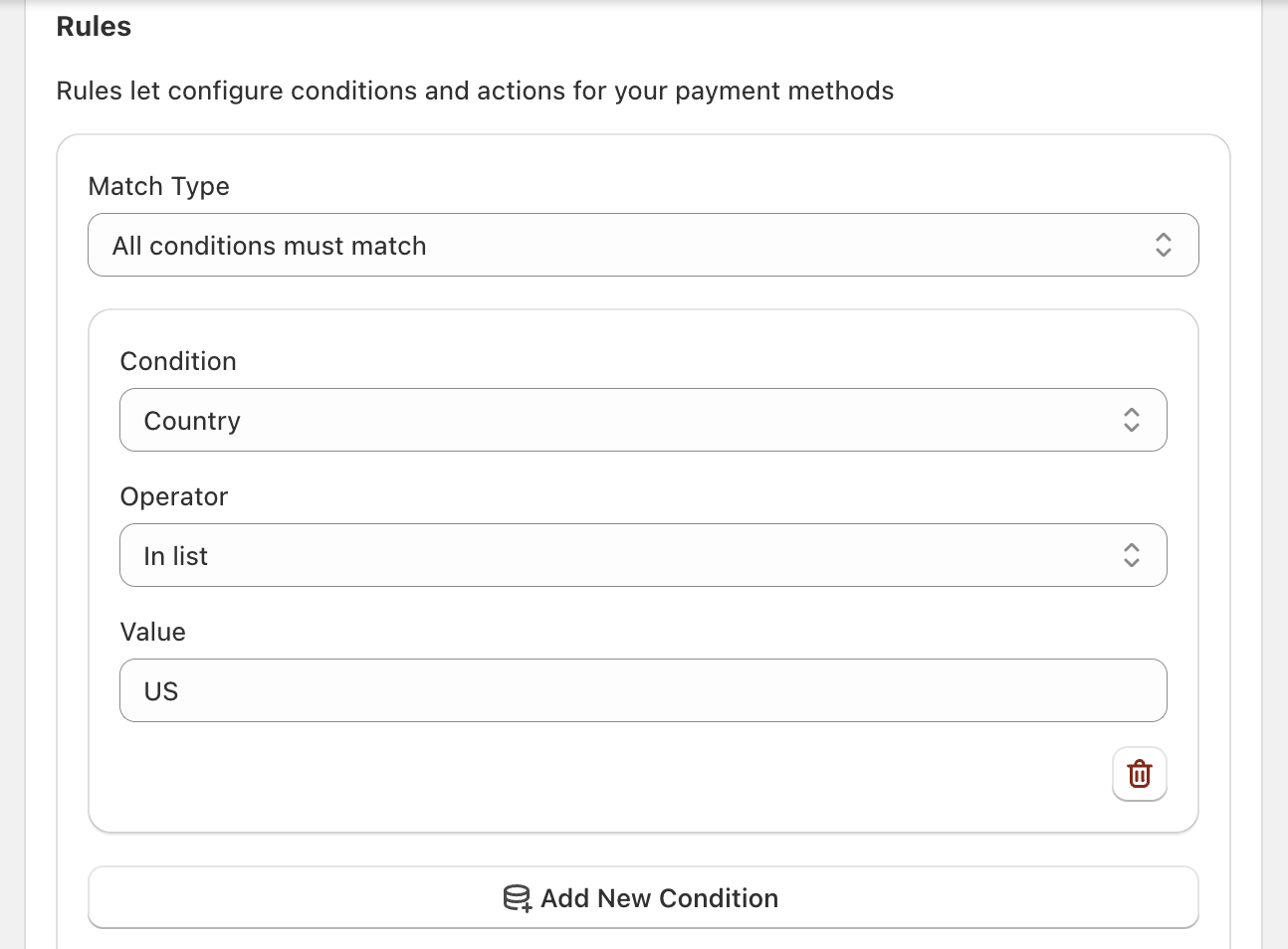 Set Conditions